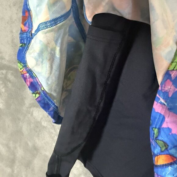 Dona Jo Size M Jojo Skirt 2 Skort Fly Blue Paint Splatter Shorts Pockets Tennis - Picture 6 of 13